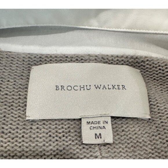 Brochu Walker Stein V Neck Layered Pullover Wool Cashmere Sweater Women M Luxury - Picture 7 of 10